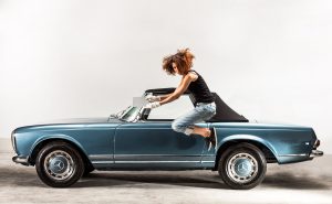 Auctionata classic car Auto shooting Making of mit Renée Del Missier