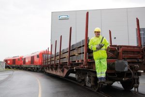 Anlieferung von Stahl per Eisenbahn ÖBB zum Unger werk Steel group oberwart burgenland